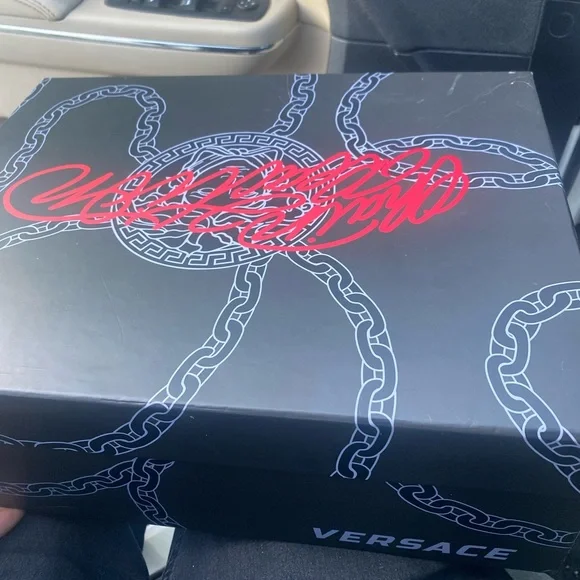Versace Purple and Red Sneakers